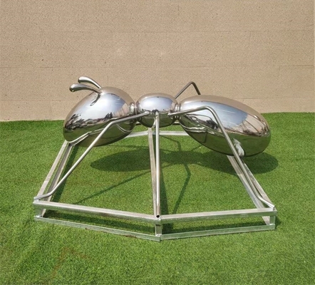 Stainless Steel Mirror Ant Sculpture To Figure Customization