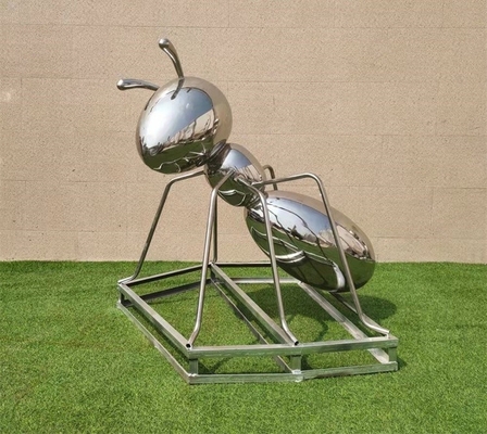 Stainless Steel Mirror Ant Sculpture To Figure Customization