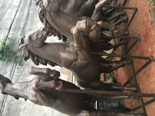 Realistic Ma Qun Running Horse Statue Cast Bronze Famous Horse Sculptures