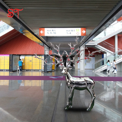 Indoor Rangifer tarandus Modern Garden Stainless reindeer Steel Metal Sculpture