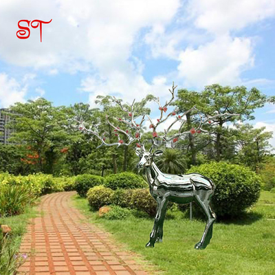 Indoor Rangifer tarandus Modern Garden Stainless reindeer Steel Metal Sculpture
