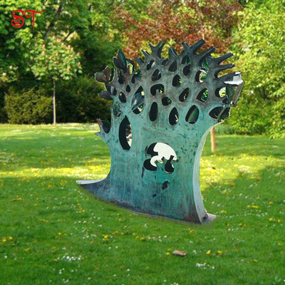 Garden Customized Abstract art Green Tree Branch Shape Stainless Steel Statue New Design Outdoor Patio Yard Decoration