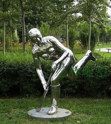 مجسمه پرتره خاکستری آهن رودین ، ​​مجسمه 304 فولاد ضد زنگ شکل انسان